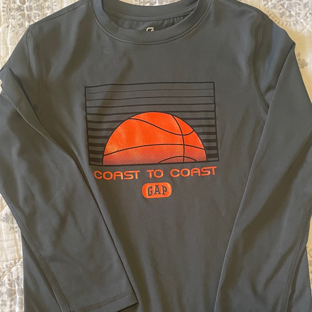 GAP Gray Long Sleeve with Orange Graphic